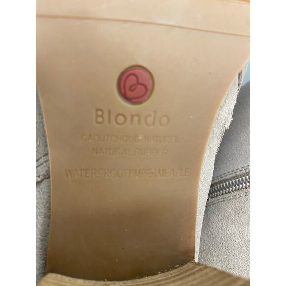 Blondo Womens Waterproof Gray Ankle Booties Chunky Heel Western Country Size 8.5 - Picture 12 of 16